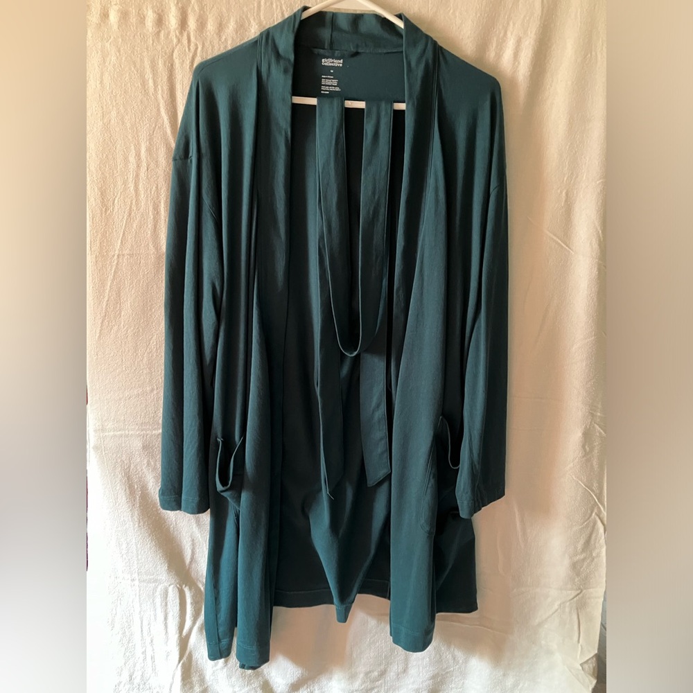 Girlfriend Collective sleepwear set in moss green size medium